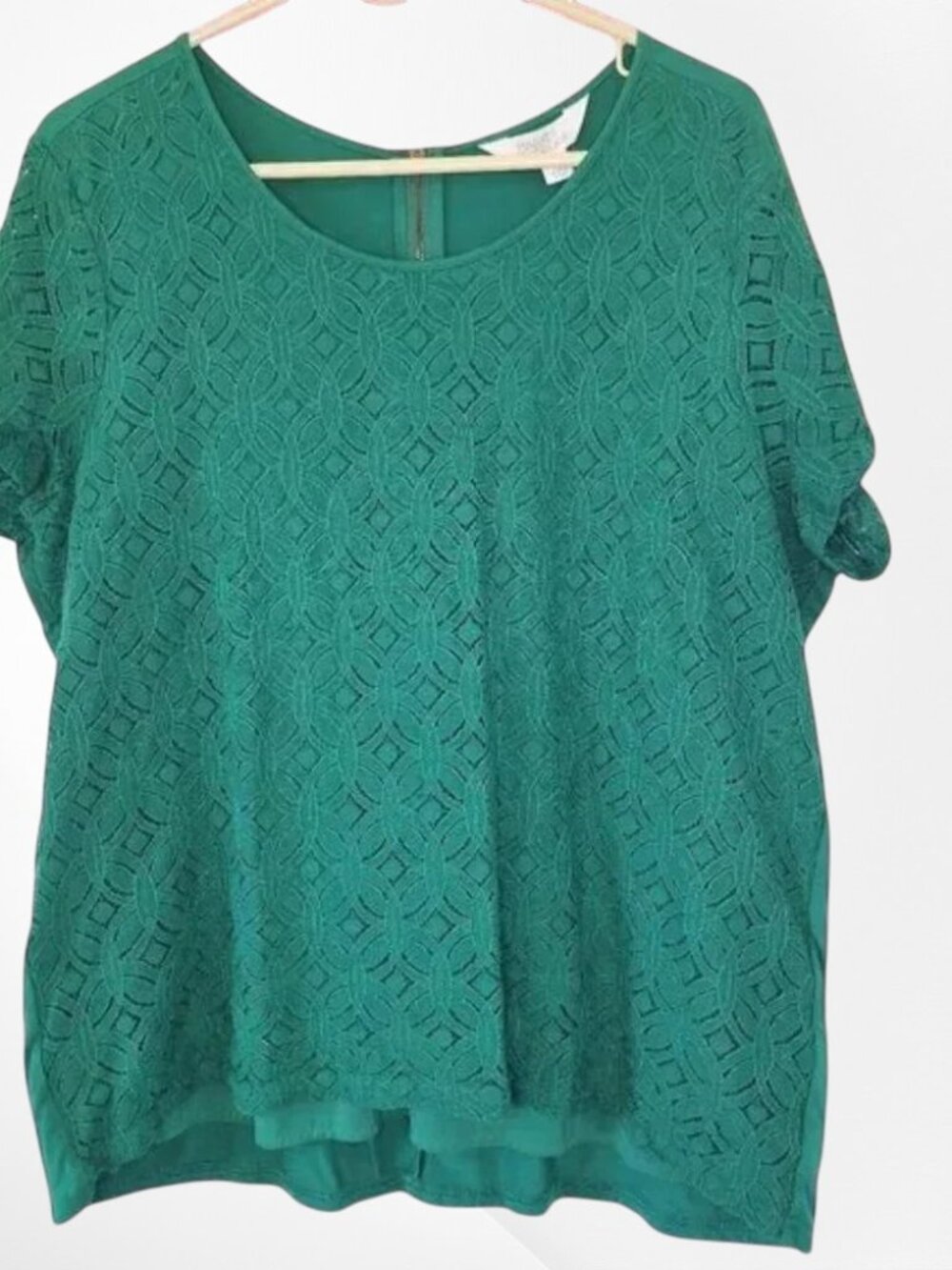 Green Lace Blouse Market & Spruce Sz XXL
